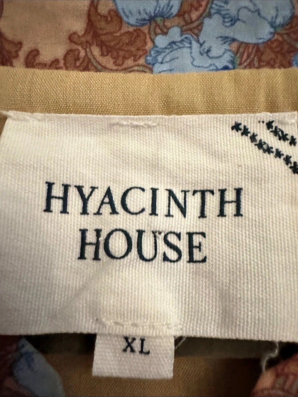 Hyacinth House Floral Mini Dress Brown & Blue XL - Picture 6 of 8